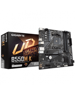 Gigabyte B550M K 1.0 M/B Processor family AMD, Processor socket AM4, DDR4 DIMM, Memory slots 4, Supported hard disk drive interf