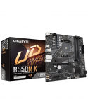 Gigabyte B550M K 1.0 M/B Processor family AMD, Processor socket AM4, DDR4 DIMM, Memory slots 4, Supported hard disk drive interfaces SATA, M.2, Number of SATA connectors 4, Chipset AMD B550, Micro ATX