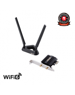 Asus PCE-AX58BT Wi-Fi 6 (802.11ax) AX3000 Dual-Band PCIe Wi-Fi Adapter Asus