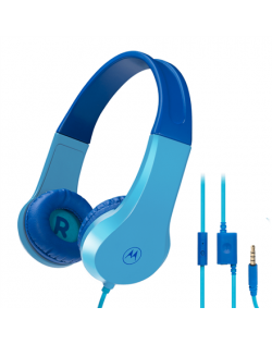 Motorola Kids Wired Headphones Moto JR200 Built-in microphone, Over-Ear, 3.5 mm plug, Blue