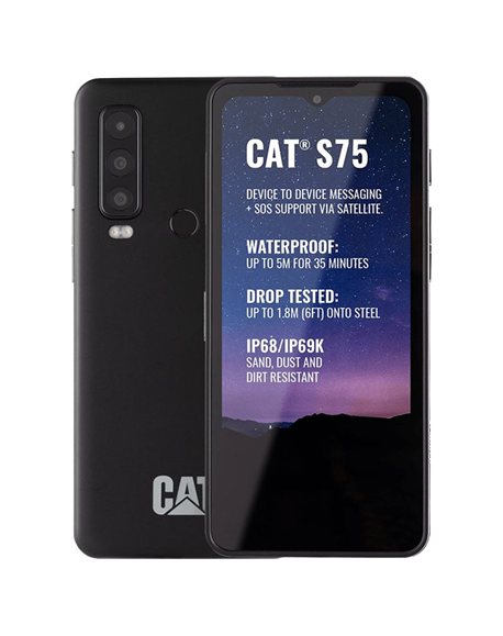 CAT S75 Black, 6.6 ", IPS LCD, 1080 x 2408, Mediatek, Dimensity 930 (6 nm), Internal RAM 6 GB, 128 GB, microSDXC, Single SIM, 5G