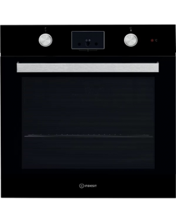 INDESIT Oven IFW 65Y0 J BL 66 L, Multifunctional, Manual, Mechanical control, Height 60 cm, Width 60 cm, Black