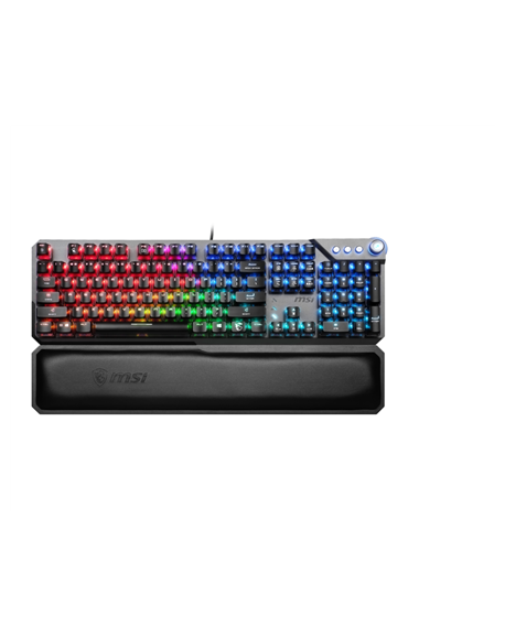 MSI Gaming Keyboard VIGOR GK71 SONIC BLUE RGB LED light, US, Wired, Black, Blue Switches, Numeric keypad