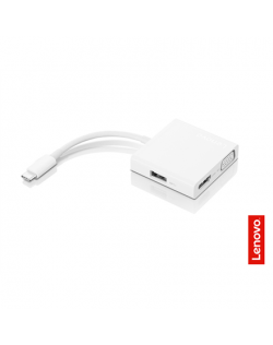 Lenovo USB-C 3-in-1 Travel Hub Power Adapter, VGA, HDMI, USB 3.0