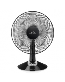 ETA Zefir ETA160790010 Table Fan, Number of speeds 3, 45 W, Oscillation, Diameter 30 cm, Black