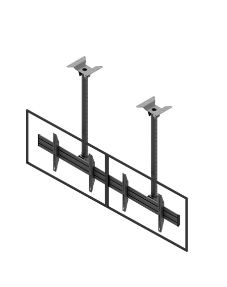 EDBAK Menu Board Ceiling Mount for Two Screens Ceiling mount, MBV2155-L, 50-57 ", Maximum weight (capacity) 140 kg, Black