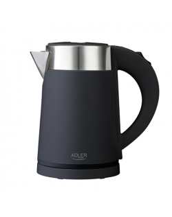 Adler Kettle AD 1372 Electric, 800 W, 0.6 L, Plastic/Stainless steel, 360° rotational base, Black