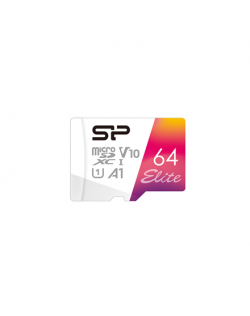 Silicon Power microSDHC UHS-I Memory Card Elite 64 GB, microSDHC/SDXC, Flash memory class 10