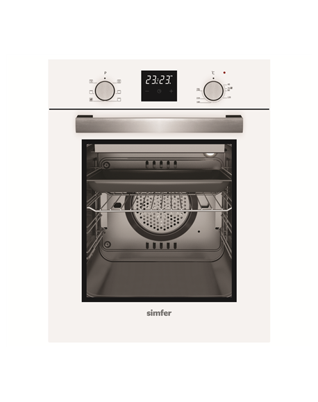 Simfer Oven 4207BERBB 47 L, White, Easy to clean, Pop-up knobs, Width 45 cm, Built in