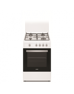 Simfer Cooker 4401SGRBB Hob type Gas, Oven type Gas, White, Width 50 cm, 49 L, Depth 55 cm, A+