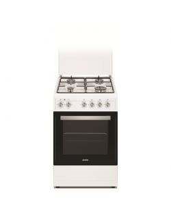 Simfer Cooker 4403SERBB Hob type Gas, Oven type Electric, White, Width 50 cm, Electronic ignition, 48 L, Depth 55 cm, A