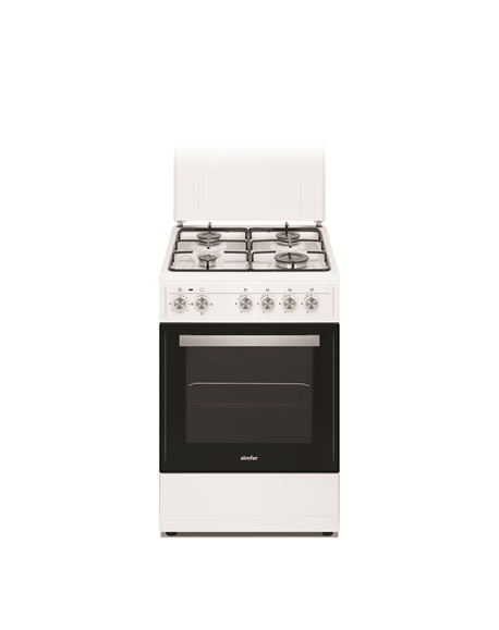 Simfer Cooker 4403SERBB Hob type Gas, Oven type Electric, White, Width 50 cm, Electronic ignition, 48 L, Depth 55 cm, A