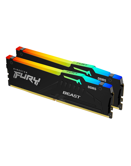 Kingston Fury Beast RGB 16 Kit (8GBx2) GB, DDR5, 5600 MHz, PC/server, Registered No, ECC No, 2x8 GB