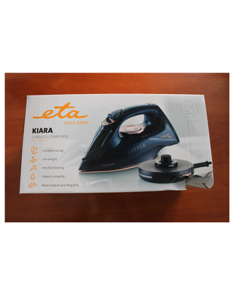 SALE OUT. ETA ETA127690000 Kiara Iron, Ceramic, 2200 W, Water tank 220 ml, Black ETA Iron Kiara ETA127690000 Cordless Steam Iron