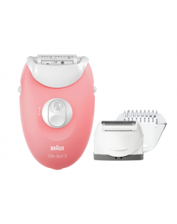 Braun Epilator Silk-épil 3 SE3440 Corded, Number of speeds 2, Pink