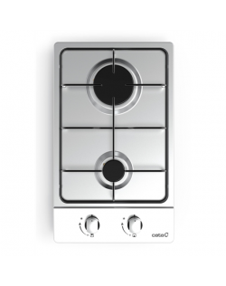 CATA Hob GI 3002 X Gas, Number of burners/cooking zones 2, Rotary knobs, Stainless steel