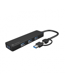 Natec USB 3.0 HUB, Mayfly, 4-Port, Black