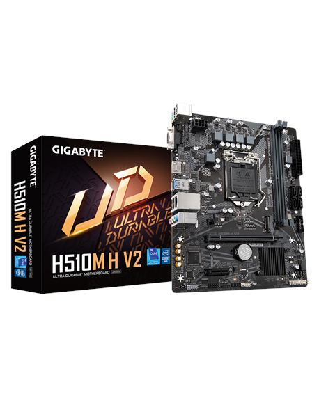 Gigabyte H510M H V2 1.0 M/B Processor family Intel, Processor socket LGA1200, DDR4 DIMM, Memory slots 2, Supported hard disk dri