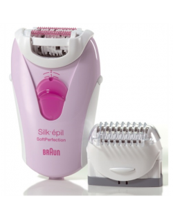 BRAUN SE-3270 Epilator Pink, 20 Tweezer System, SoftLift Tips, Dermatologically recommended, Massaging Rollers, 2 Speed Personal