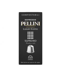 Pellini Top Luxury Supremo Ground coffee capsules Coffee Capsules for Nespresso coffee machines, 10 capsules, 100% Arabica, 50 g