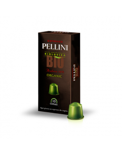 Pellini Top Bio Ground coffee capsules Coffee Capsules for Nespresso coffee machines, 10 capsules, 100% Arabica, 50 g