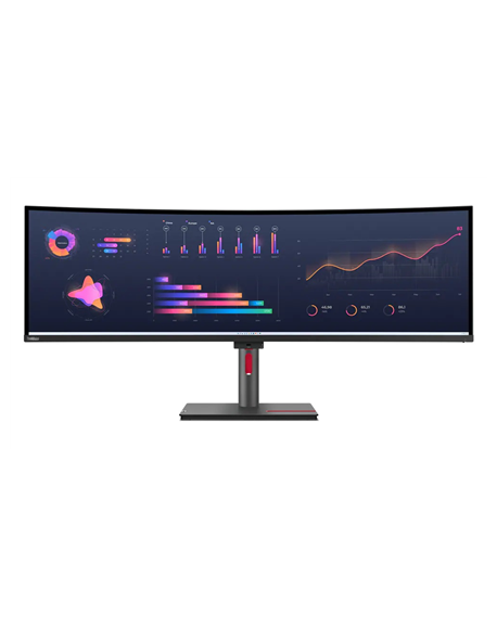 Lenovo ThinkVision P49w-30 49 ", IPS, 5120 x 1440, 32:9, 4 ms, 350 cd/m², Black, 1x Thunderbolt 4 Out, 1x Thunderbolt 4 In, 4x U