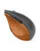 Lenovo Go Wireless Vertical Mouse Wireless optical, Storm grey with natural cork, USB-A, 1 x AA batteries (included)