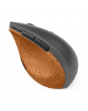 Lenovo Go Wireless Vertical Mouse Wireless optical, Storm grey with natural cork, USB-A, 1 x AA batteries (included)