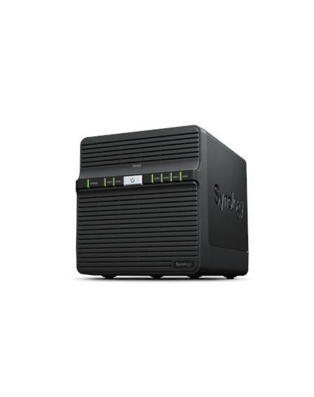 Synology Tower NAS DS423 up to 4 HDD/SSD, Realtek, RTD1619B, Processor frequency 1.7 GHz, 2 GB, DDR4, 2x1GbE, 2xUSB 3.2 Gen 1