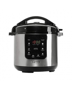 Camry Pressure cooker CR 6409 1500 W, Alluminium pot, 6 L, Number of programs 8, Stainless steel/Black