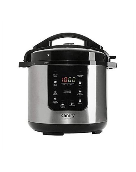 Camry Pressure cooker CR 6409 1500 W, Alluminium pot, 6 L, Number of programs 8, Stainless steel/Black