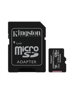 Kingston Canvas Select Plus UHS-I 128 GB, MicroSDXC, Flash memory class 10, SD Adapter