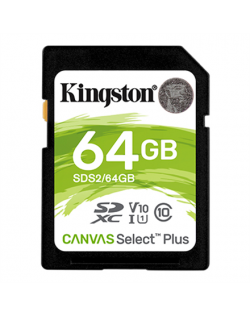 Kingston Canvas Select Plus UHS-I 64 GB, SDXC, Flash memory class 10