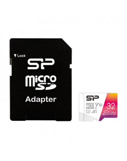 Silicon Power microSDHC UHS-I Memory Card Elite 32 GB, microSDHC/SDXC, Flash memory class 10