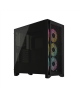 Corsair Tempered Glass PC Case iCUE 4000D RGB AIRFLOW Side window, Black, Mid-Tower, Power supply included No