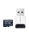 Samsung MicroSD Card with Card Reader PRO Ultimate 128 GB, microSDXC Memory Card, Flash memory class U3, V30, A2