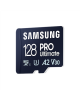 Samsung MicroSD Card with Card Reader PRO Ultimate 128 GB, microSDXC Memory Card, Flash memory class U3, V30, A2