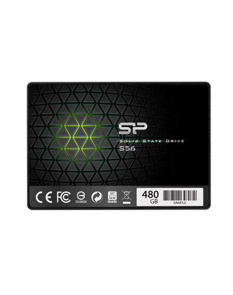 Silicon Power S56 480 GB, SSD form factor 2.5", SSD interface SATA, Write speed 530 MB/s, Read speed 560 MB/s