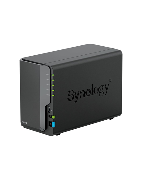 Synology Tower NAS DS224+ up to 2 HDD/SSD Intel Celeron J4125 Processor frequency 2.0 GHz 2 GB DDR4