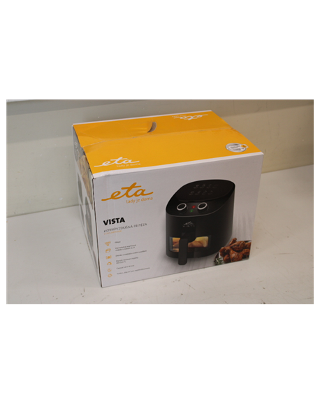 SALE OUT. ETA Vista ETA016890000 Hot air fryer, 4.3 L, Black ETA DAMAGED PACKAGING