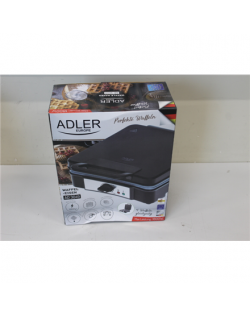 SALE OUT. Adler Waffle Maker AD 3049 1200 W Number of pastry 4 Belgium Black DAMAGED PACKAGING