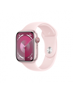 Apple Apple Watch Series 9 GPS + Cellular 45mm Pink Aluminium Case with Light Pink Sport Band - M/L Apple
