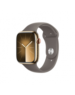 Apple Apple Watch Series 9 GPS + Cellular 45mm Gold Stainless Steel Case with Clay Sport Band - M/L Apple
