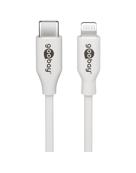 Goobay 39448 Lightning - USB-CUSB charging and sync cable, 2 m, white Goobay USB-C™ male Apple Lightning male (8-pin)