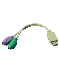 Logilink Adapter USB to PS/2 x2 :. USB M 2x Mini DIN 6-pin FM 0.2 m