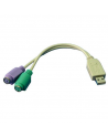 Logilink Adapter USB to PS/2 x2 :. USB M 2x Mini DIN 6-pin FM 0.2 m