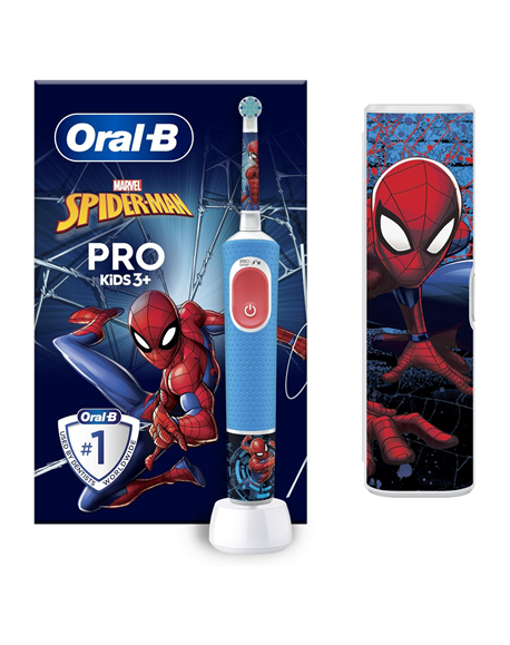 Oral-B Electric Toothbrush with Travel Case Vitality PRO Kids Spiderman Rechargeable For children Number of brush heads included