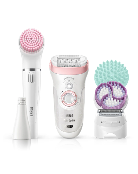 Braun Epilator Silk-épil Beauty Set 9 9/985 BS Operating time 50 min, Cordless, Number of speeds 2, White/Rose Gold