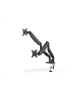 Digitus Desk Mount Universal Dual Monitor Mount with Gas Spring and Clamp Mount Swivel, height adjustment, rotate Black
