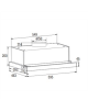 CATA TFB-5160 BK Telescopic Energy efficiency class C Width 59.5 cm 300 m³/h Mechanical control LED Black